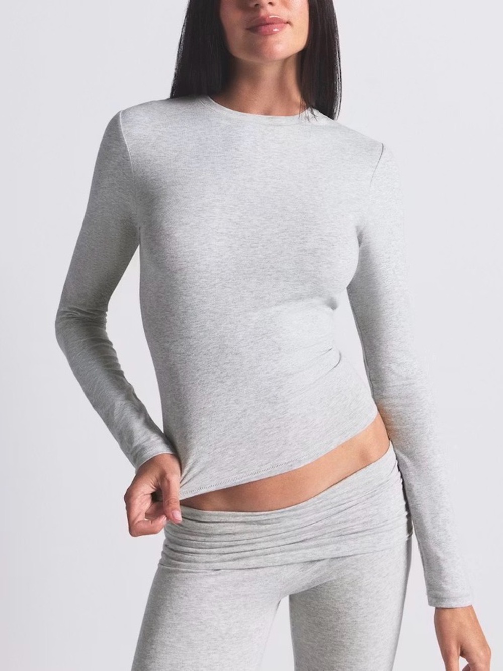 Skims Cotton Long Sleeve Tshirt